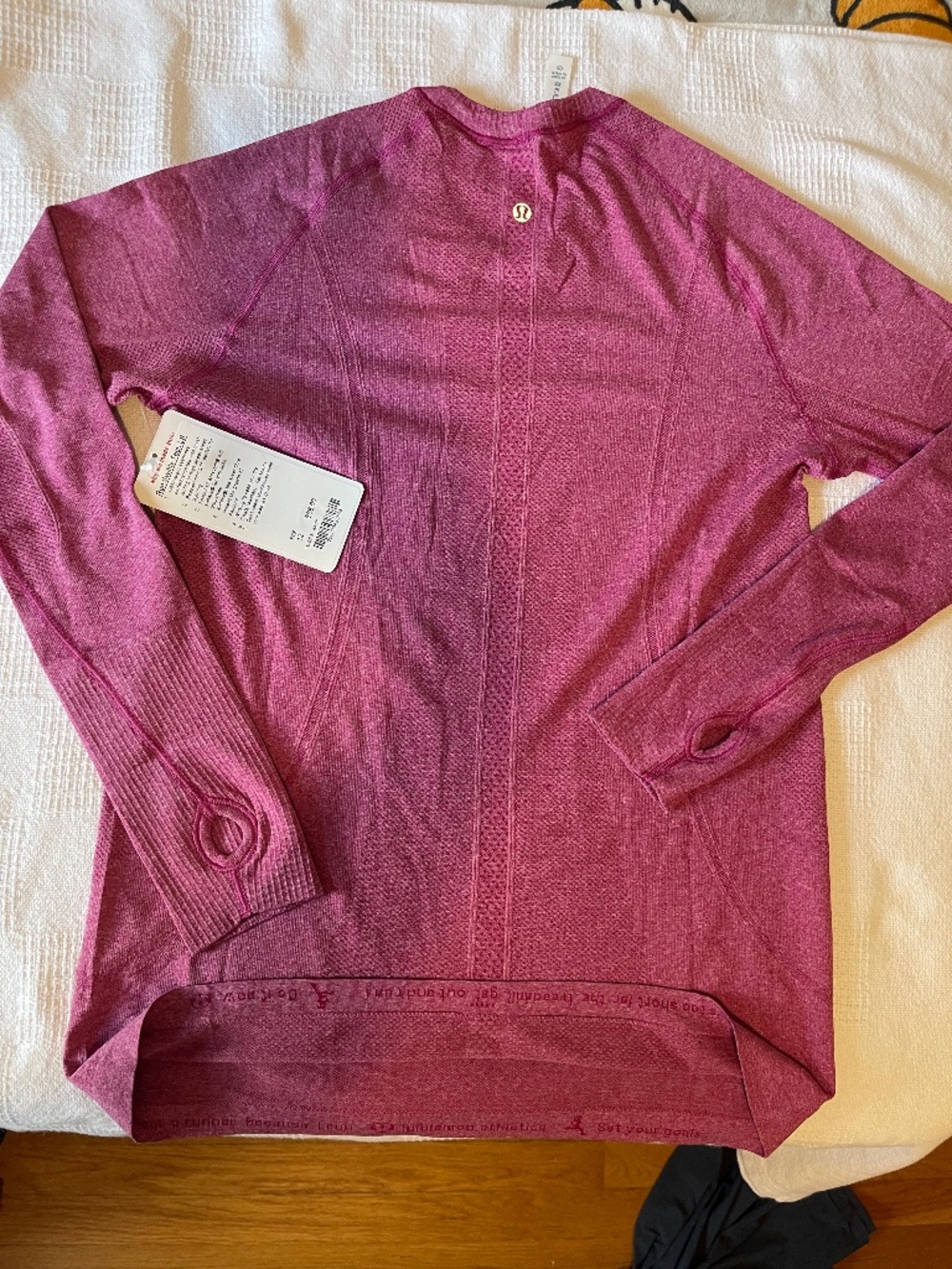 Lululemon Run: Swiftly Tech Long Sleeve Heathered Raspberry